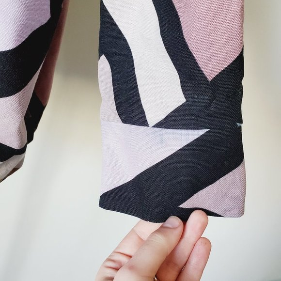 Diane Von Furstenberg Jacket Abstract Retro Double Breasted Cotton Purple 6 - Picture 12 of 14